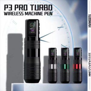 EZ P3 Pro Turbo Wireless Battery Tattoo Pen Machine Adjustable Stroke Rotary Tattoo Pen OLED Digital Display Portable Power