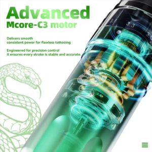 Dragonhawk Fold Pro Snake Year Limited Edition Wireless Tattoo Machine Adjustable 7 Stroke 2 Batteries with Bigger Grip