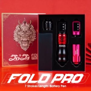 Dragonhawk Fold Pro Dragon Year Limited Edition Wireless Tattoo Machine 2 Batteries with Bigger Grip