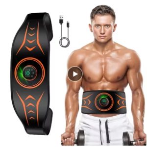 EMS Abdominal Toning Belt Electric Muscle Stimulation Muscle Toner Portable Fitness Massager Abs Trainer Body Slimming Shaping