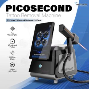 PerfectLaser Nd Yag Picosecond Laser Tattoo Q Switch 532 755 1064 1320nm Portable Skin Rejuvenation Machine