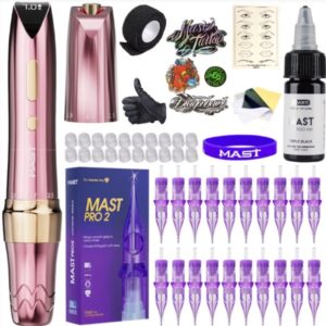 Mast P60 Wireless Tattoo Pen 5 Adjustable Strokes with 1 Batteries Suitable For Eyebrows Lips Professional Permanent Makeup Kit