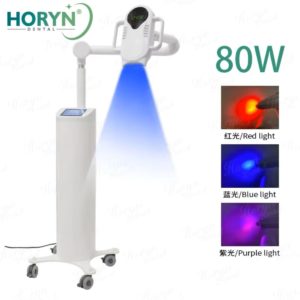 Dental Unit 80W Professional Mobile Laser Lamp Teeth Whitening Machine Cool Blue Light LED Dentaire Equipment