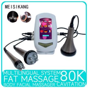 MEISIKANG 3 in 1 80K Cavitation Ultrasonic Machine Body Molding Massage Equipment Facial Skincare Weight Loss Cellulite Massager